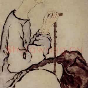 清代 罗聘《丁敬图》国画人物作品图片鉴赏