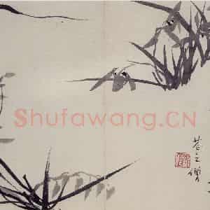 清代 罗聘《兰花册》国画花鸟作品图片鉴赏