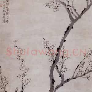 清代 罗聘《梅花图》国画花鸟作品图片鉴赏