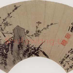 明代 陈淳《梅竹图》国画花鸟作品图片鉴赏