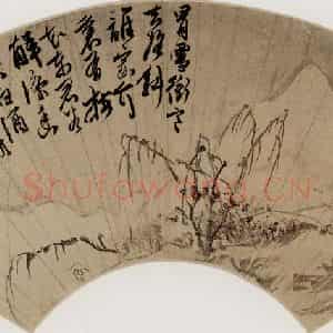 明代 陈淳《山水图》国画花鸟作品图片鉴赏