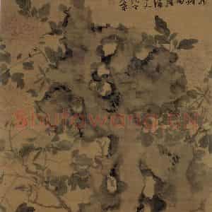 明代 陈淳《牡丹绣球图》国画花鸟作品图片鉴赏