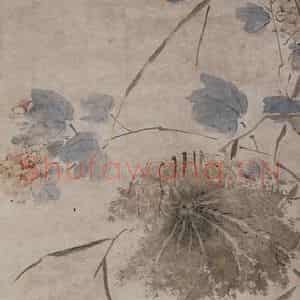 明代 陈淳《秋江清兴图》国画花鸟作品图片鉴赏