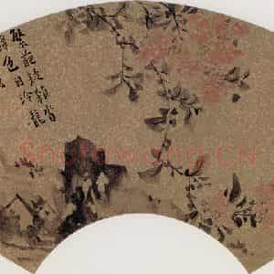 明代 陈淳《花卉扇》国画花鸟作品图片鉴赏