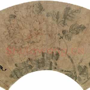 明代 陈淳《牡丹图》国画花鸟作品图片鉴赏