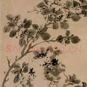 明代 陈淳《山茶水仙图》国画花鸟作品图片鉴赏