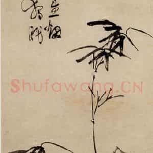 明代 陈淳《兰竹石图》国画花鸟作品图片鉴赏