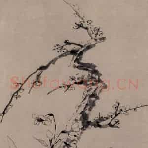 明代 陈淳《梅花水仙图》国画花鸟作品图片鉴赏