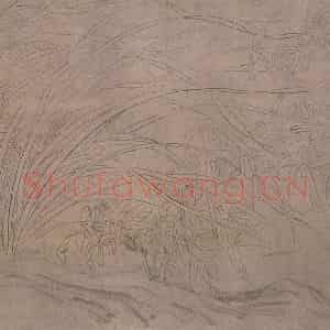 1536年 文征明《兰竹石图》国画花鸟工笔作品图片鉴赏