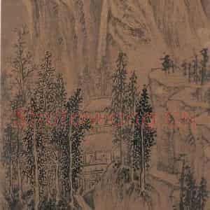 文征明《山水图》国画山水写意作品图片鉴赏