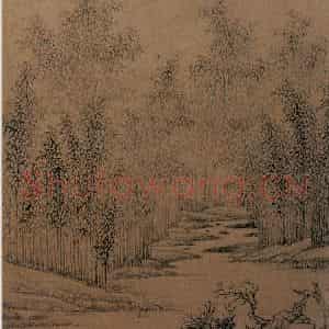文征明《山水图》国画山水写意作品图片鉴赏
