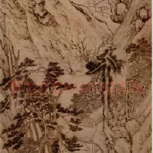 文征明《绿荫清话图》国画山水写意作品图片鉴赏