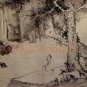 文征明《杂画四段图》国画山水写意作品图片鉴赏