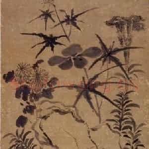 文征明《秋花图》国画花鸟写意作品图片鉴赏