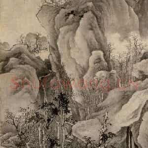 约正德晚年,50余岁 唐寅《春山伴侣图》国画山水写意作品图片鉴赏