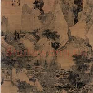 唐寅《钱塘景物图》国画山水写意作品图片鉴赏