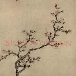 1502年 沈周《红杏图》国画花鸟写意作品图片鉴赏