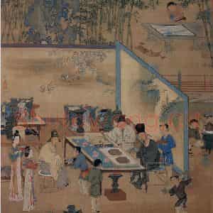 仇英《人物故事图》国画综合写意作品图片鉴赏