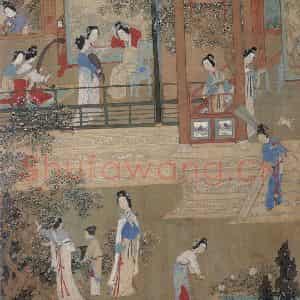 仇英《人物故事图》国画综合写意作品图片鉴赏