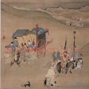 仇英《人物故事图》国画综合写意作品图片鉴赏