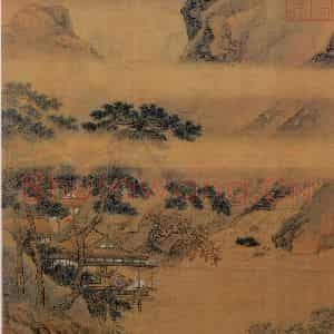 仇英《玉洞仙源图》国画山水写意作品图片鉴赏
