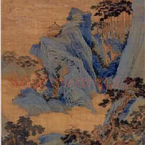 仇英《桃源仙境图》国画山水写意作品图片鉴赏