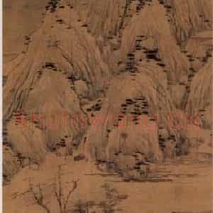 沈周《山居读书图》国画山水写意作品图片鉴赏