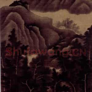 明代末 龚贤《夏山过雨图》国画山水作品图片鉴赏
