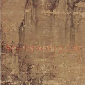 明代末 龚贤《淡墨云山图》国画山水作品图片鉴赏