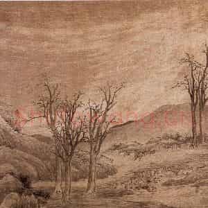 1660年 樊圻《山水》国画山水作品图片鉴赏