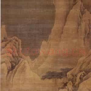 1666年 樊圻《雪景山水》国画山水作品图片鉴赏