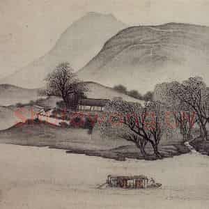 明末清初 樊圻《山水册》国画山水作品图片鉴赏