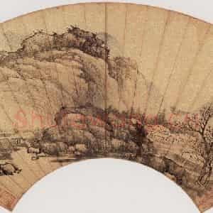 1672年 樊圻《金陵八家扇面》国画山水作品图片鉴赏