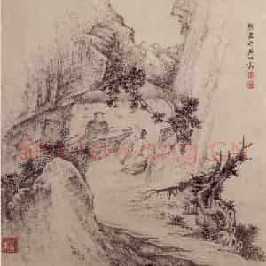 明末清初 樊圻《山水》国画山水作品图片鉴赏
