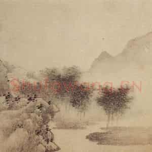 1687年 樊圻《山水册》国画山水作品图片鉴赏
