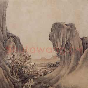 明末清初 樊圻《山水册》国画山水作品图片鉴赏