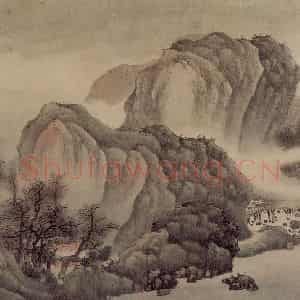 明末清初 樊圻《山水》国画山水作品图片鉴赏