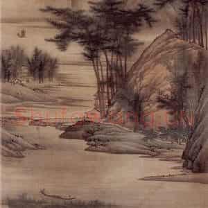 明末清初 高岑《卧游图》国画山水作品图片鉴赏