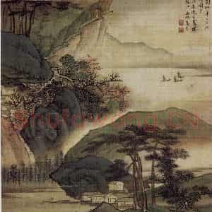 1676年 高岑《山水》国画山水作品图片鉴赏