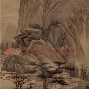 1687年 高岑《嵩山图》国画山水作品图片鉴赏