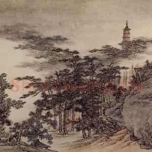 明末清初 邹喆《山水》国画山水作品图片鉴赏