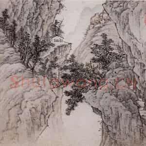 明末清初 邹喆《山水册》国画山水作品图片鉴赏