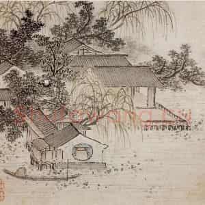 明末清初 邹喆《山水册》国画山水作品图片鉴赏
