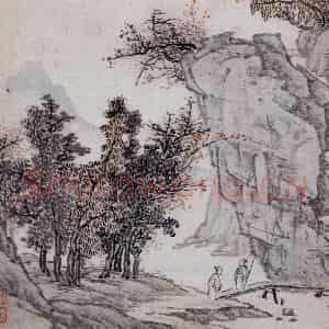 明末清初 邹喆《山水册》国画山水作品图片鉴赏