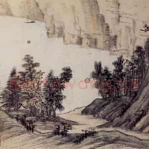 明末清初 邹喆《山水册》国画山水作品图片鉴赏
