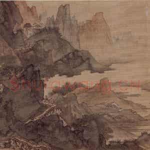 明末清初 吴宏《山水册》国画山水作品图片鉴赏