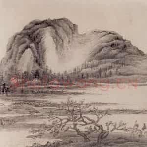 1647年 叶欣《山水册》国画山水作品图片鉴赏