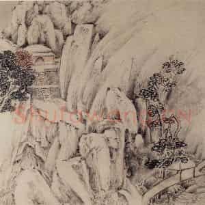 1647年 叶欣《山水册》国画山水作品图片鉴赏