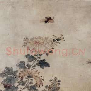 明末清初 胡慥《花鸟》国画花鸟作品图片鉴赏