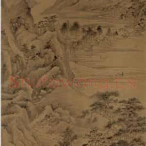 清代 恽寿平《北苑神韵图轴》国画山水写意作品图片鉴赏